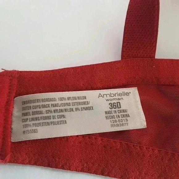 Ambrielle Strawberry Red Bra - Picture 4 of 5